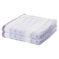 hiorie 日本桃雪 今治水泡泡毛巾2件組, 1組, 薰風紫