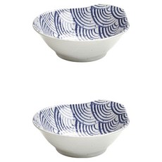 도자기 돈수이 찬기, 블루부채살, 2개