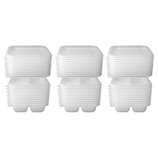 Bloom at home 方形半透明3格粥碗, 50個, 1入