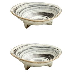 小日常 陶瓷龍捲風三足小菜盤 小, 2個, 混合色