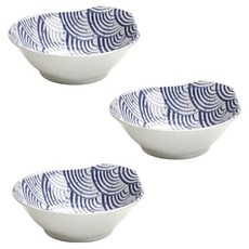 도자기 돈수이 찬기, 블루부채살, 3개