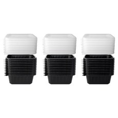 Bloom at home 方形半粥碗 黑色 中 400ml, 50個, 1入