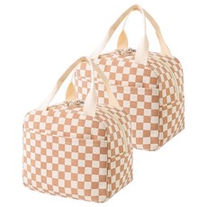 Market Pio 廚房野餐格紋便當袋 Type3, 2個, 混色