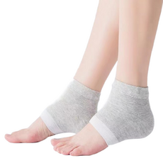 Steady All 撞色後腳跟龜裂護理短襪 麻灰色, 1個, 30g, 2入