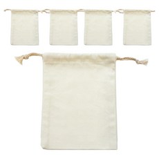 도톰한 캔버스 무지 파우치 5p