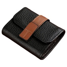 홈셀 간편한 명함 신분증 아코디언 카드18p + 동전 슬롯 2p 카드 홀더 8 x 10.5 cm, 블랙, 1단