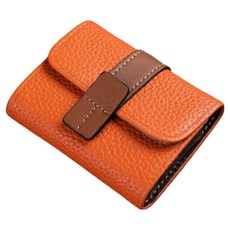 홈셀 간편한 명함 신분증 아코디언 카드18p + 동전 슬롯 2p 카드 홀더 8 x 10.5 cm, 오렌지, 1단