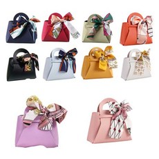 Yumemoa 風格禮品袋糖果禮物盒 小號 10件組, 1套, 海軍藍 + 玫瑰紅 + 抹茶綠 + 黑色 + 天空藍 + 黃色 + 白色 + 橘色 + 紫色 + 粉紅色