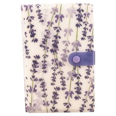 홈셀 큐티 포카 바인더 명함북 카드 홀더 11 x 19.5 cm 240매, 보라플로럴, 3단