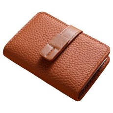 홈셀 간편한 명함 신분증 카드 24p + 신분증 2p 카드 홀더 8 x 10.5 cm, 브라운, 1단