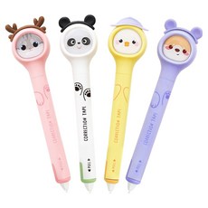 DADA 動物修正帶 6M 4入組, 1套, 白色, 藍色, 黃色, 粉紅色