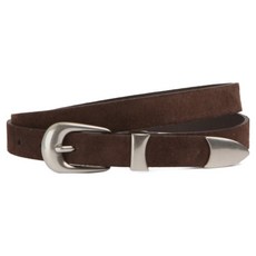 VONIN 天然牛皮 20 金屬麂皮休閒皮帶 NT094DBR