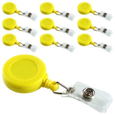 올라이크 심플한 오피스 사원증 릴홀더, 옐로우, 10개