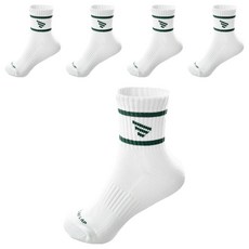 VictoryLap Essential 女款運動中筒襪 5雙, 綠色, 5個