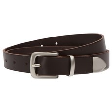 VONIN 天然牛皮 25 金屬尾夾休閒皮帶 NT091DBR