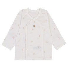 ETTOI 科林 新生兒紗布衣, 象牙白