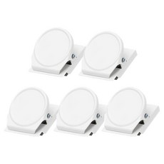 Gold Pang 圓形磁鐵 冰箱白板夾 全白色, 1入, 3 x 3.5 cm, 5個