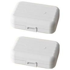 Goems 粉彩藥丸收納盒 白色 10.8 x 7.8 x 3.5 cm, 2個