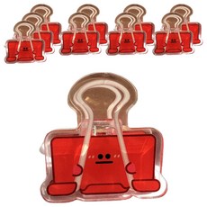 Moneyfull 可愛表情夾子 紅色, 10個, 1入, 4 x 3 cm