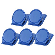 라이프스윗 자석 다용도 클립 냉장고 보드 메모 집게 5p, 진블루, 5개