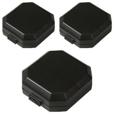 Gwaemseu 便利分格分裝藥盒 黑色 7.5 x 7 x 3 cm, 3個