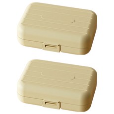 Goems 粉彩藥丸收納盒 黃色 10.8 x 7.8 x 3.5 cm, 2個