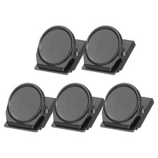 라이프스윗 자석 다용도 클립 냉장고 보드 메모 집게 5p, 블랙, 5개