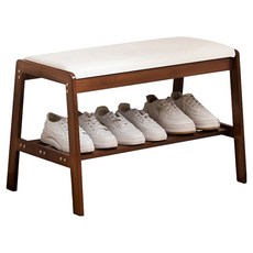 HAPPY LiFE 楠竹多功能換鞋凳 12204 70cm, 1個, 白色