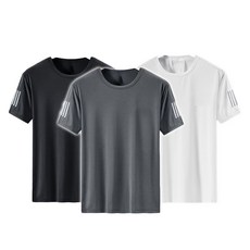 DYC-SPORTS 線條冰絲網眼涼感短袖T恤 3件組