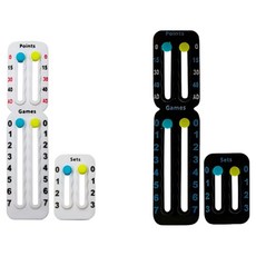 網球拍計分板 2種*2入組, 1套, 黑，白