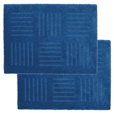 日本 oka 廚房地毯 PLUS 日本製 2個, 藍色