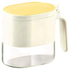 Couselect 家用磁吸勺調料盒 奶白色, 1個, 900ml