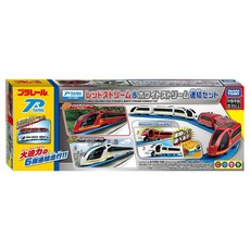 TAKARA TOMY PLARAIL 鐵道王國 火焰特急 閃電特急 雙入組 953265, 紅色/白色, 1盒
