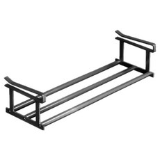 Market Pio 家用節省空間長度可調掛式鞋架 3號, 黑色, 1個