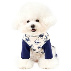 Kinikini 狗狗Chichi動感圖案四腳衣, 1個, 藍色