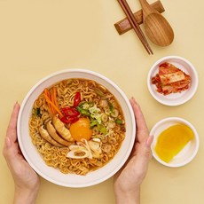 MAISON OBJET 陶瓷大拉麵碗 + 蓋子 + 小菜碗3件組, 1組, 紅色 + 白色