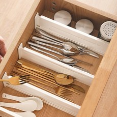 solve living 簡約強力固定長度可調抽屜隔板, 3個, 白色