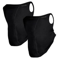 Crocodile 鱷魚 防紫外線護臉頭巾式面罩 CD341, 黑色, 2個