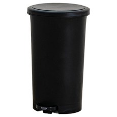 Parisien 腳踏式圓形垃圾桶 10L, 黑色