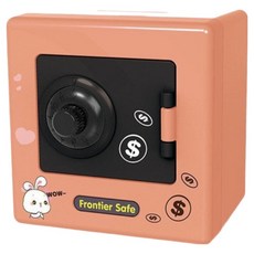 Cashrich 小型簡約迷你保險箱 8.7 x 8.7 x 7.7 cm, 粉紅色