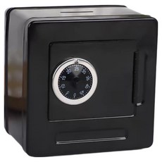 Cashrich 簡約設計迷你保險箱 13.5 x 13.5 x 9.5 cm, 黑色