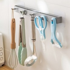 구디파이 무타공 벽걸이 주방 칼꽂이 다용도 후크 고리, 그레이, 1개