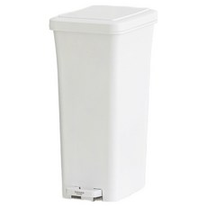 Parisien 踏板式方形垃圾桶 10L, 白色