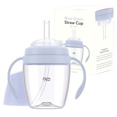 티지엠 유아용 쌀알 트라이탄 빨대컵 mini, 160ml, 1개, 코튼블루