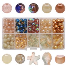 Mungudam 串珠夏日手鍊DIY 魚與海星, 1套, 04 棕色系