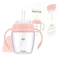 티지엠 유아용 쌀알 트라이탄 빨대컵 mini, 160ml, 1개, 코랄핑크