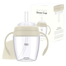 티지엠 유아용 쌀알 트라이탄 빨대컵 mini, 160ml, 1개, 라이스베이지