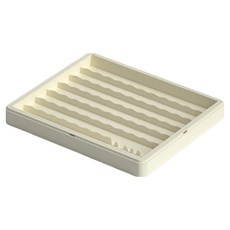 PureOn 1層模組化盒 鍵盤鍵帽整理 可擴展型收納盒 奶油白 18.5 x 15.5 cm, 1個