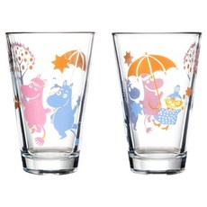 아라비아 무민 글래스 유리컵 300ml, 파티, 2개