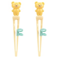 LiLFANT The Stick Max學習筷 第1階段 左手用, 2雙, 黃色小熊, 單件